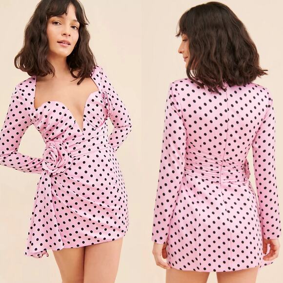 NWT Atoir Missy Polka Dot Mini Dress in Pink Size XL - Picture 2 of 10